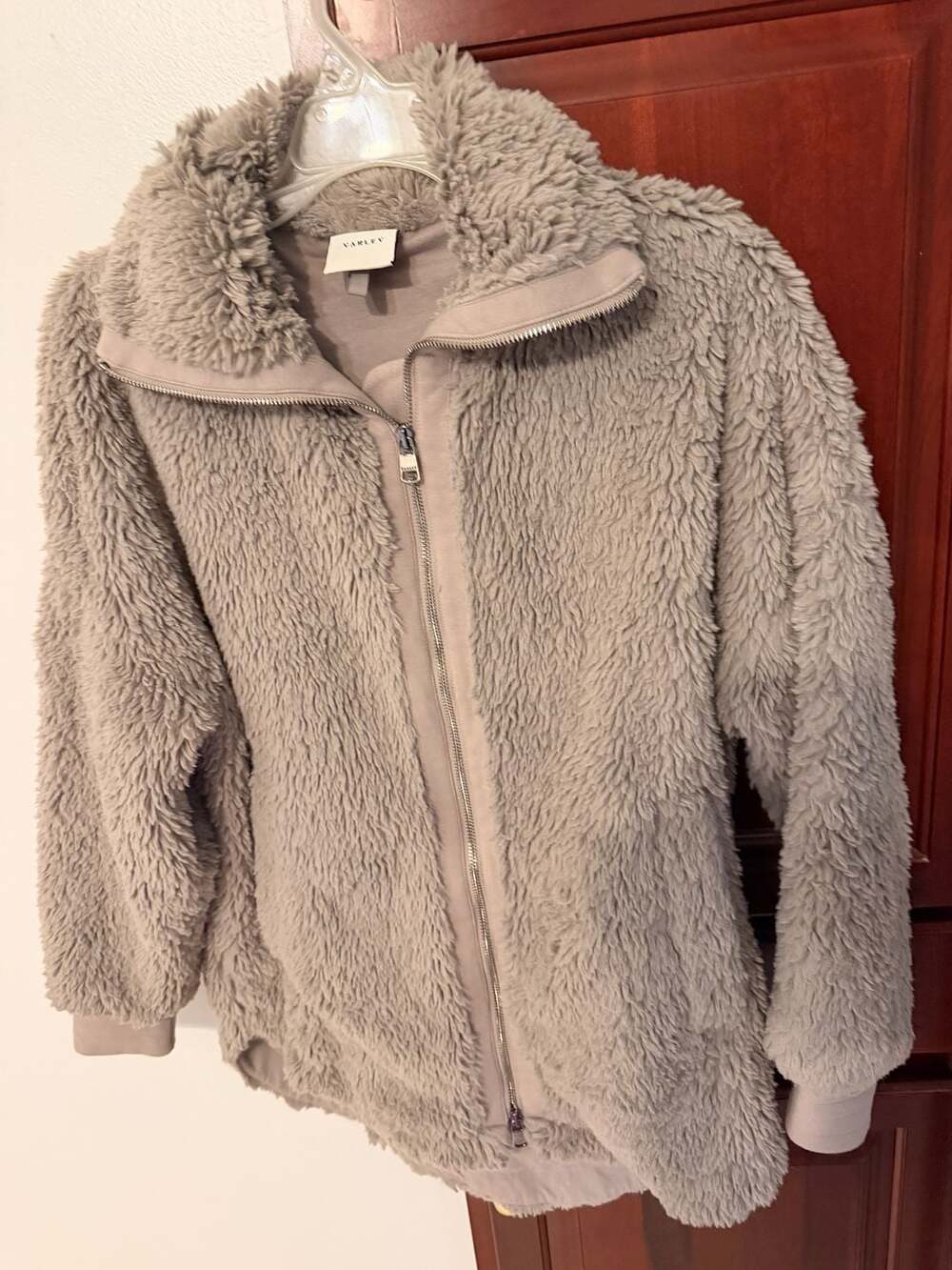 Varley Norfolk Jacket Teddy Fleece Faux Shearling Zip Up Size XS